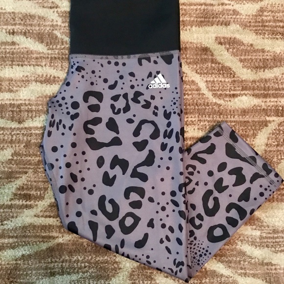adidas grey leopard print leggings